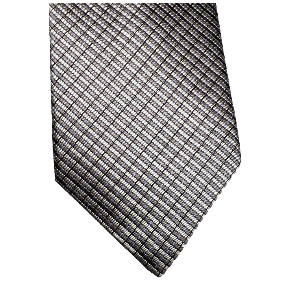 NWT IKE BEHAR New York Men's Gray Geometric Neck Tie 100% Silk Tailored in USA
